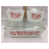 Vintage Pyrex Gooseberry Pink Casserole Dish w/