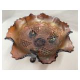 Northwood Amethyst Grape & Cable Carnival Glass