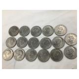 (18) 1976 Bicentennial Eisenhower Dollars