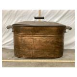 Copper Boiler W/ Lid, Approx. 14" T, 23" W & 12"