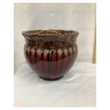 Weller Blended Majolica Jardiniere, 7"T, 8"