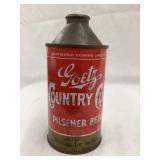 Goers Country Club Cone Top Beer Can, 5 1/2"T