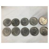 (10) Eisenhower Dollars, 1971/72