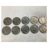 (10) Eisenhower Dollars, 1971/72