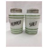 Vintage Milk Glass Salt & Pepper Shakers, 4 1/4"T