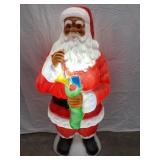 Empire Santa w/ Brown Skin Variant Blow Mold, 40"T