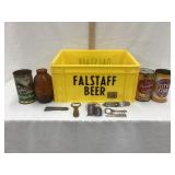 Lot of Vintage Beer Items, Incl. (3) Beer Cans,