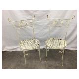 (2) Ornate Iron Patio/ Decorative Chairs, 34 1/2ï¿½