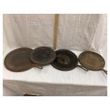 (4) Wagner Cast Iron Griddle