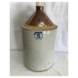 Cone Top 5 Gal. Stoneware Jug w/ Heart, 18 3/4ï¿½T,