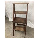 Primitive Wooden Chair/ Step Ladder Combo, Ladder