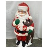 TPI Santa w/ Reindeer Blow Mold, 40"T,