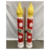 (2) NWT General Foam Plastics Noel Candle