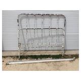 Painted Iron Bed w/ Rails, 53ï¿½L, 46ï¿½T, Footboard