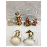 (6) Goebel/Hummel Figurines, Angel has Wing Chip