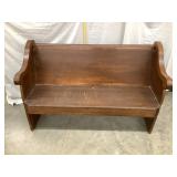 Wooden Entry Way Bench/Pew, Some Condition
