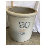 Union Red Wing Stoneware 20 Gal. Crock, 6? Wing,