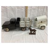 Vintage Tonka Toy Stock Truck & Horse Trailer,