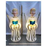 (2) General Foam Plastics Angel w/ Gold