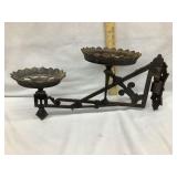 Cast Iron Dble. Bracket Lamp Holder, approx. 15ï¿½W