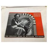 1937 Evinrude Boat Motors Colored Brochure, 11ï¿½ x