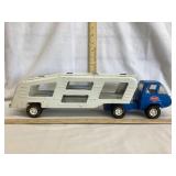 Vintage Tonka Toy Semi& Car Hauler, 1/20 Scale