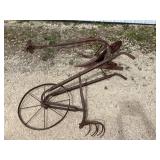 One Bottom Steel Plow, Cracked, & Garden Plow