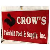 Crowï¿½s Feed Adv. Aluminum Sign-Fairchild Feed &