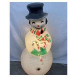Union Products Snowman w/ Black Hat Blow Mold,