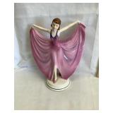 Ceramic Lady in Ball Gown Statue, 8ï¿½T, Made in
