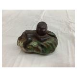Black Americana Cast Iron Baby Bank, 2 1/2ï¿½T, 3ï¿½L