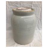 1 Gal. Stoneware Cookie Jar w/ Lid, Lid Chips &