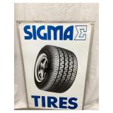 Sigma E Aluminum Sign, 36ï¿½T, 24ï¿½L