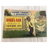 Black Americana Adv. Postcard, 5 1/2ï¿½L