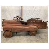 Vintage Pressed Steel Pedal Truck w/ Airplane