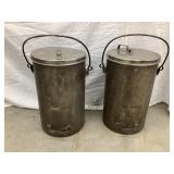 (2) Stainless Steel Cream Cans, 16ï¿½T