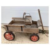 Homemade Wood Buck Wagon, 30ï¿½L, 46ï¿½L, 23ï¿½D,