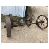 (2) Sets of Steel Wheels on Axels, 34ï¿½Diameter,