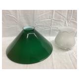 (2) Glass Light Shades, Both Have Rim Chips