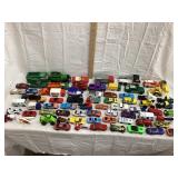 Large Lot of Toy Cars & Trucks, Some w/ Damage,