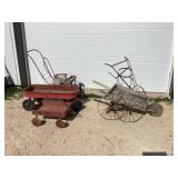 Lot of Decorative Lawn Items, Including Wagons,