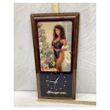 Snap-On Adv. "Pin-Upï¿½ Wood Clock, Battery-Op,