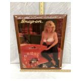 Snap-On Adv. "Pin-Up" Wood Clock, 16"W,