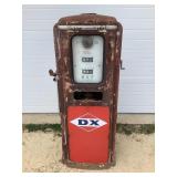 Vintage Tokheim Gas Pump, (2) DX Porcelain Pump
