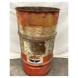 American Oil Co. Metal Barrel, 27ï¿½T, Bottom