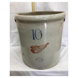 Union Red Wing 10 Gal. Crock, 6ï¿½ Wing, 16 1/4ï¿½T,