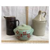 (3) Stoneware Pieces, ALL HAVE DAMAGE, NO