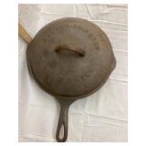 Wagner No. 8 Cast Iron Skillet & Lid, Sits Flat,