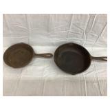 No. 3 & 5 Cast Iron Skillets, 6 1/2ï¿½ &