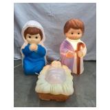 Empire Mary, Joseph & Baby Jesus Blow Molds,
